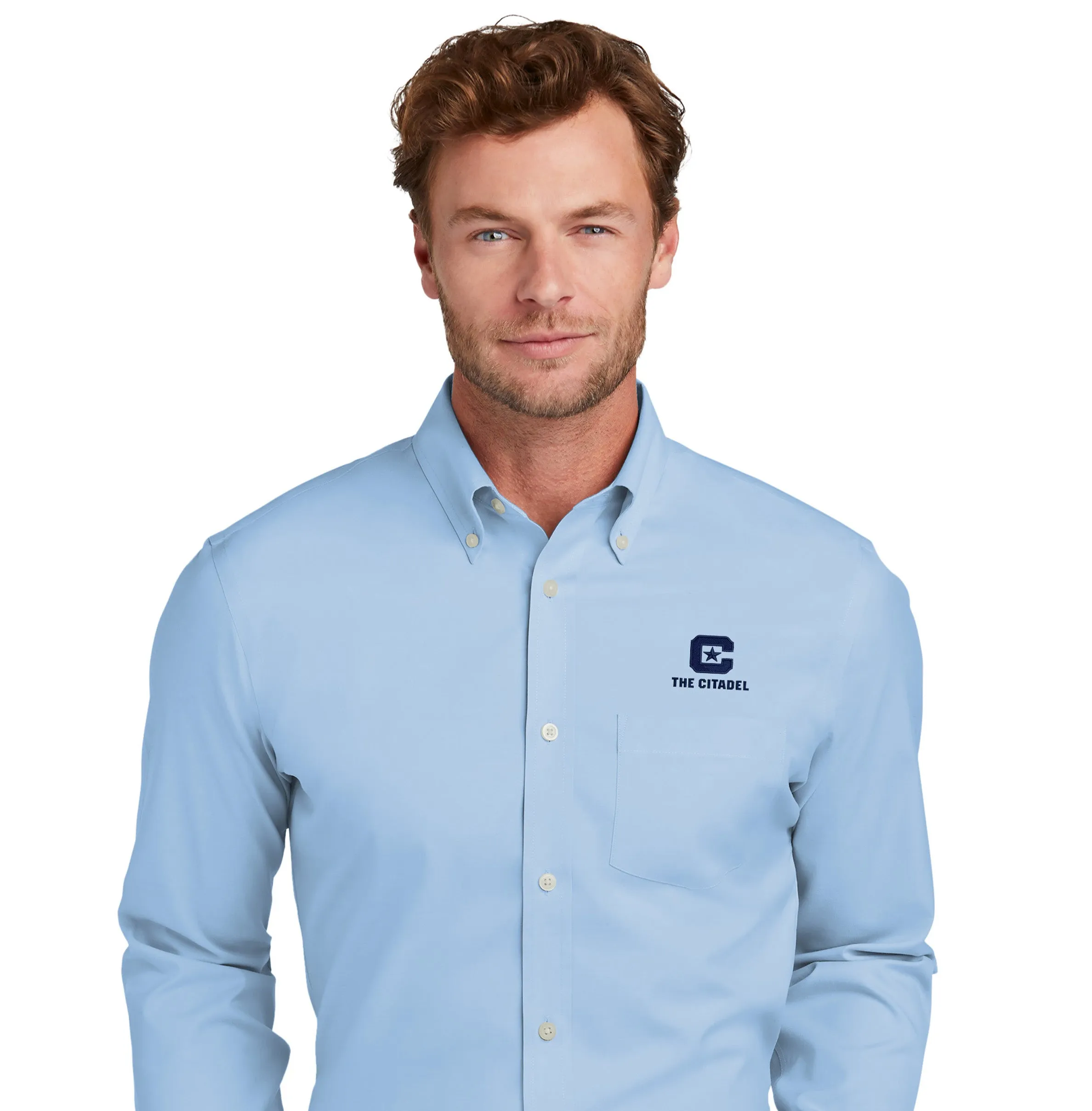 The Citadel C, Brooks Brothers® Wrinkle-Free Stretch Pinpoint Shirt