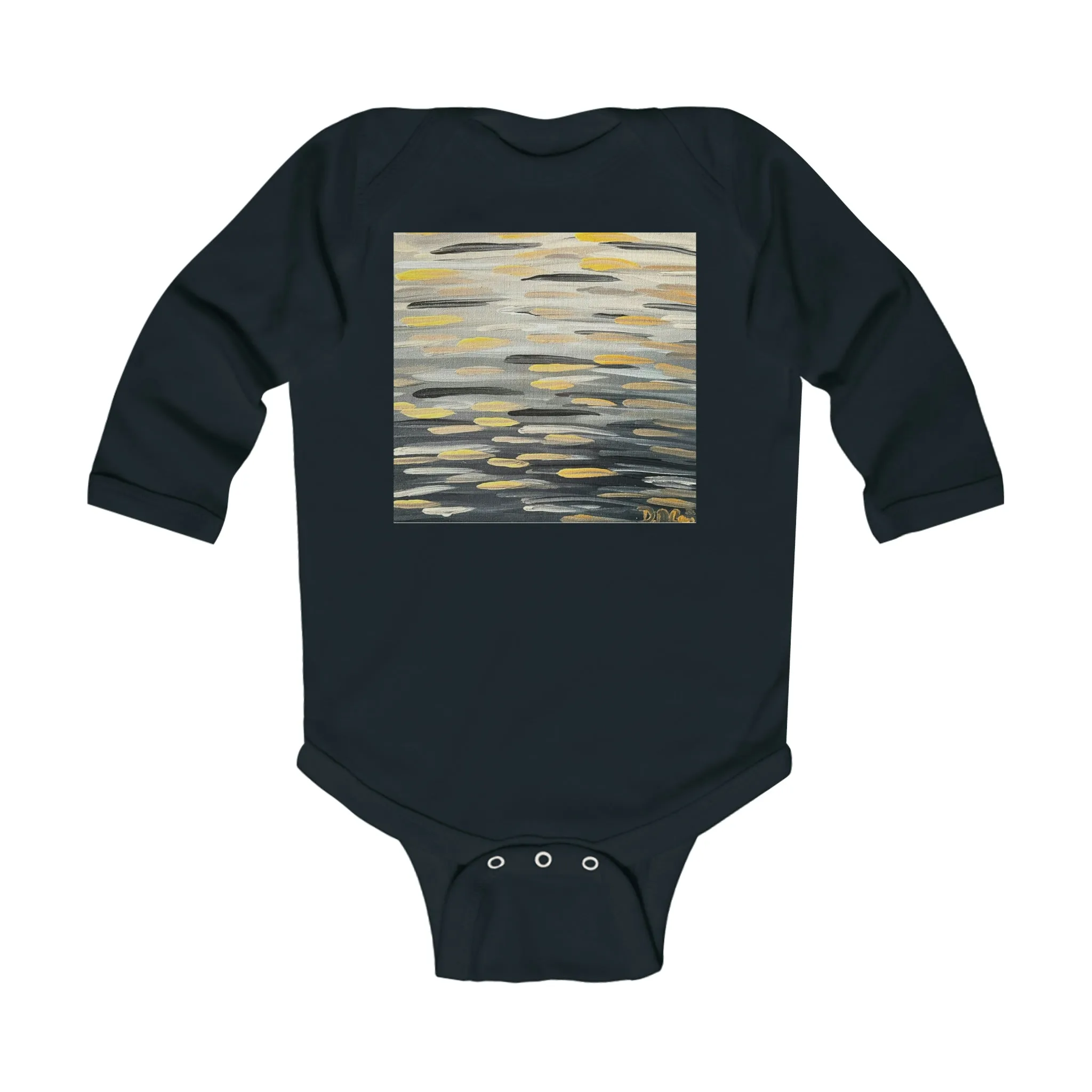 “The Zebra Brushstrokes”  Infant Long Sleeve Bodysuit