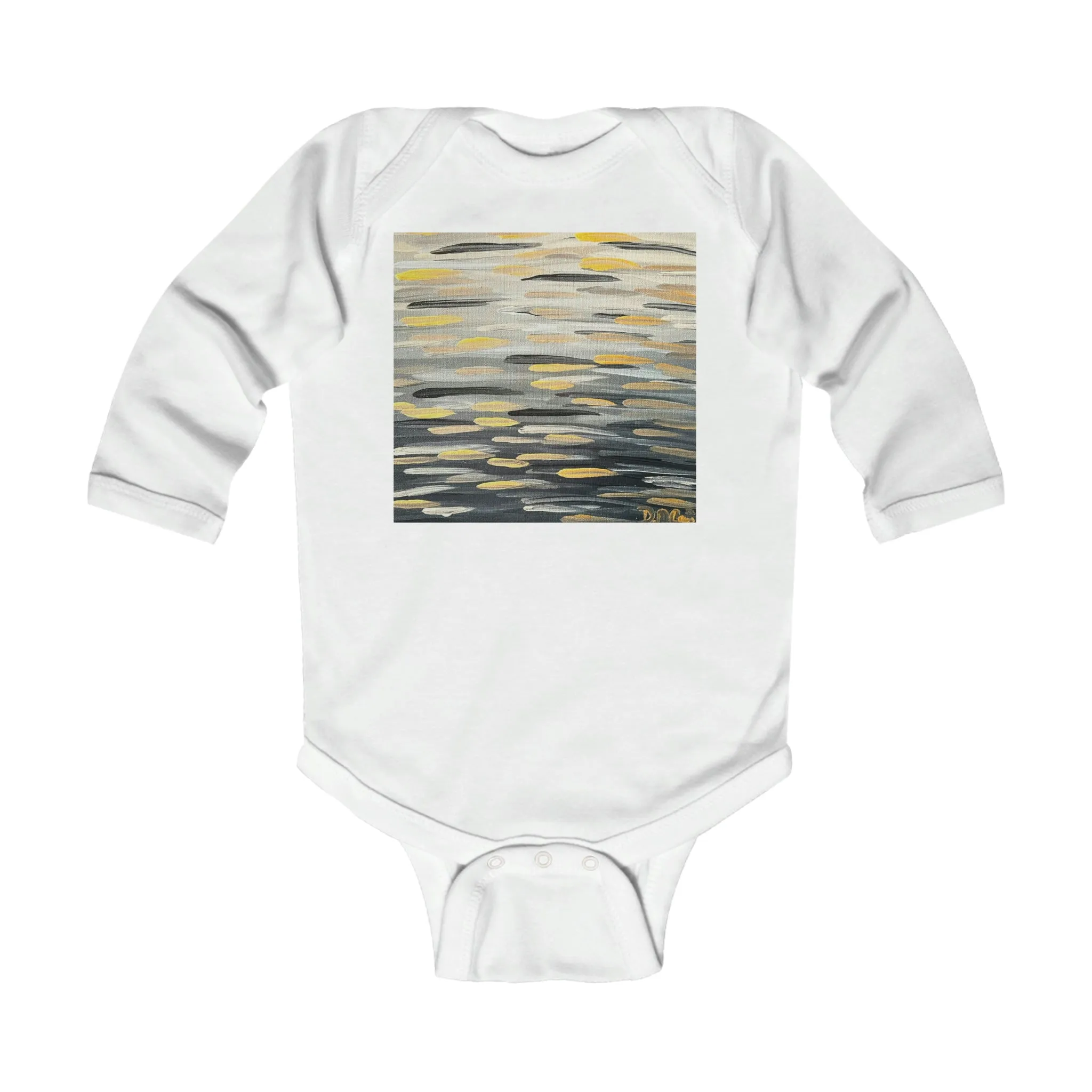 “The Zebra Brushstrokes”  Infant Long Sleeve Bodysuit