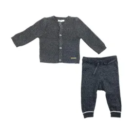 U Cardigan Knit   Pants Set