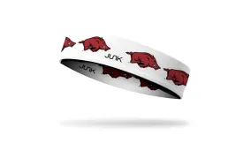 University of Arkansas: Logo White Headband