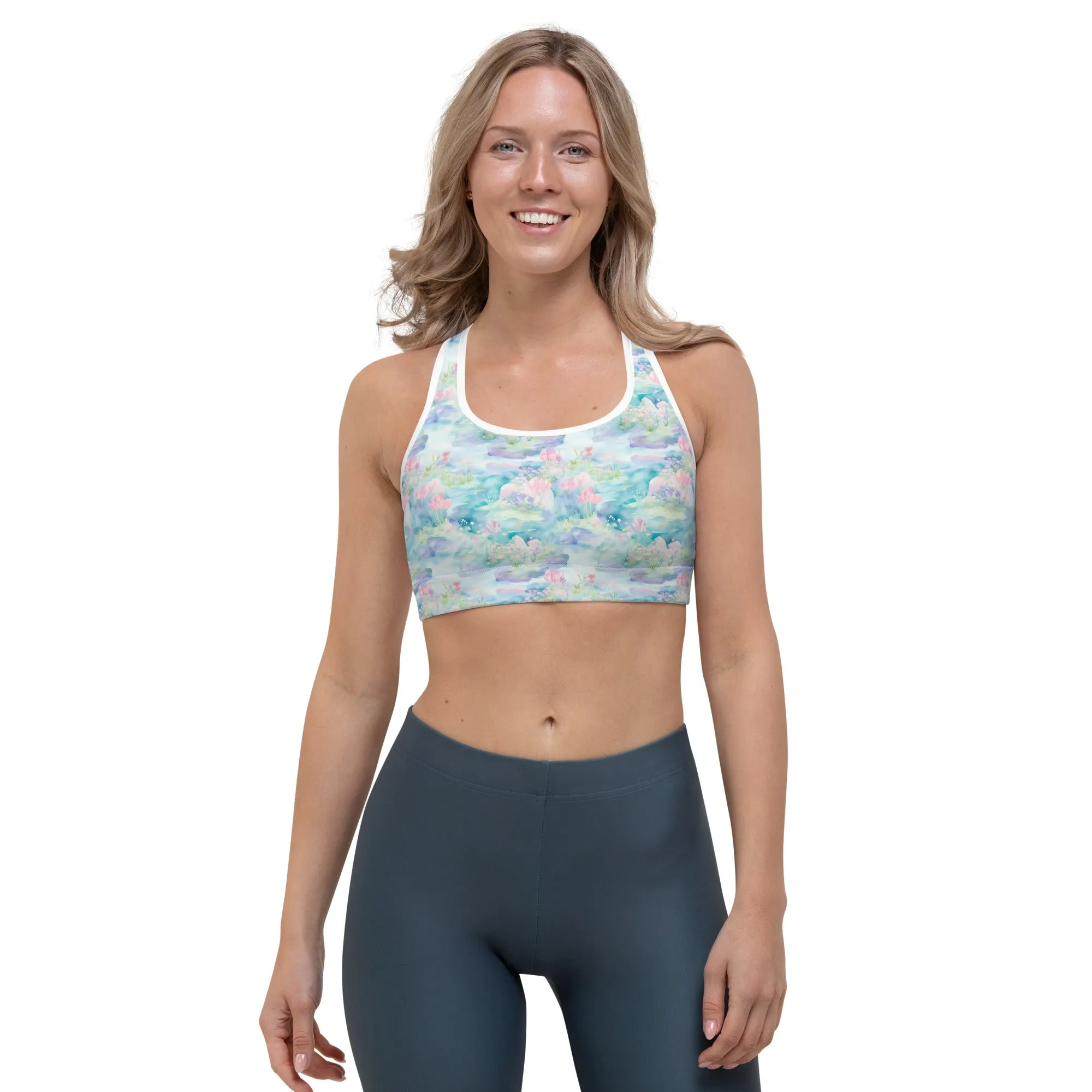 Water Lily- Sports bra