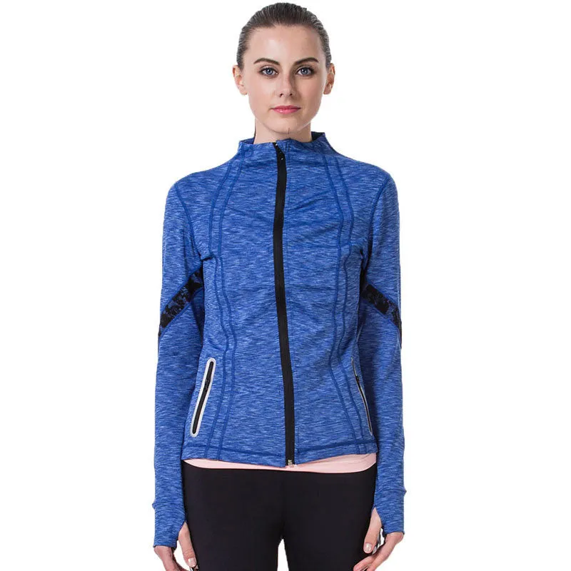 Women Yoga Jacket Fitness Running Shirt For Women Sportswear Elastic Tight Gym Roupa de Academia Zipper Fitness Clothes