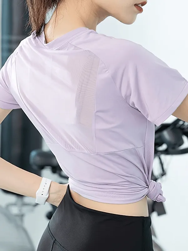 Women's Sports T-Shirt with Mesh Back / Breathable Quick-Dry T-Shirt for Training - SF0040