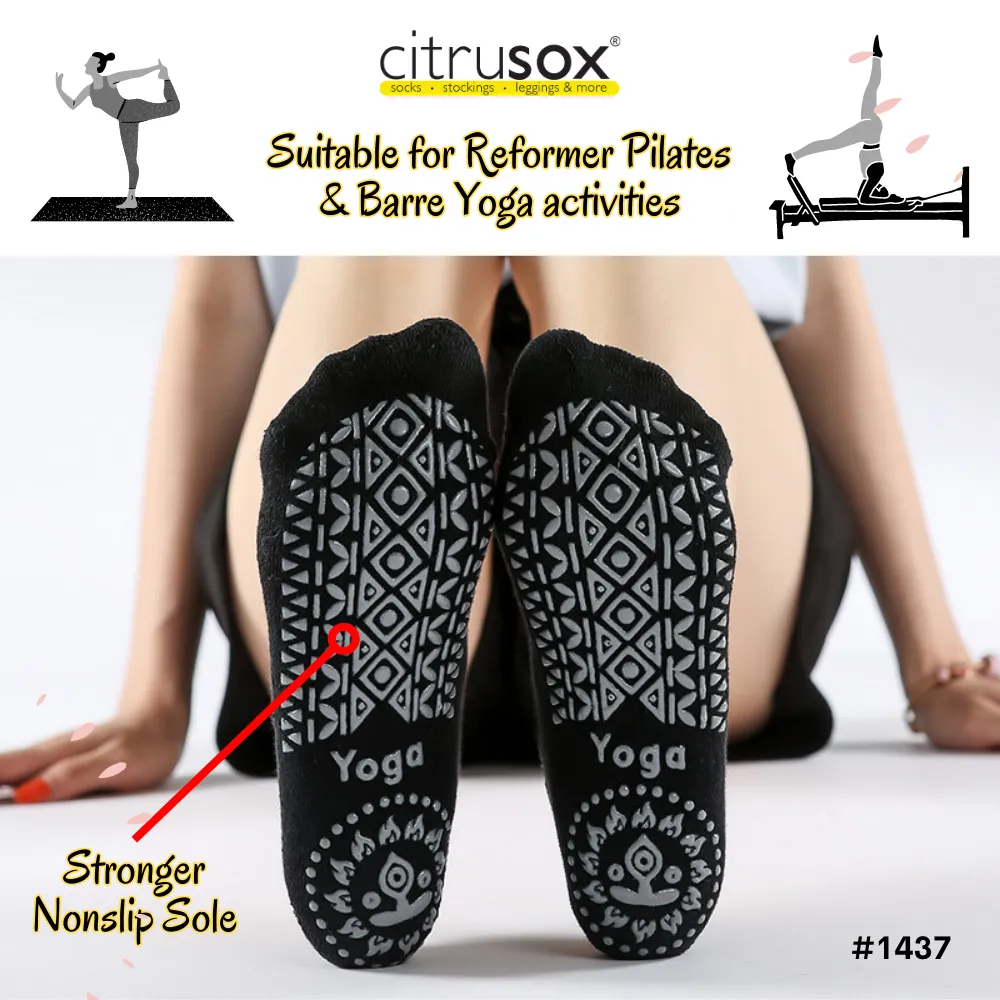 Yoga Anti-Skid High Banded Barre Grip Socks