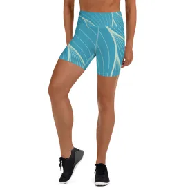 Yoga Shorts - Blue Abstract