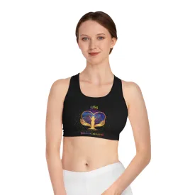 Yoga Spiritual Meditation Women Sports Bra - Reflection 666 Angel Number