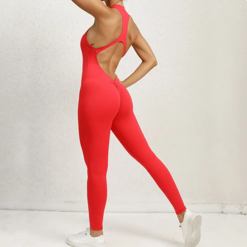 Zipper Yoga Jumpsuit For Women with Sexy Backless / Gym Clothing - SF1251